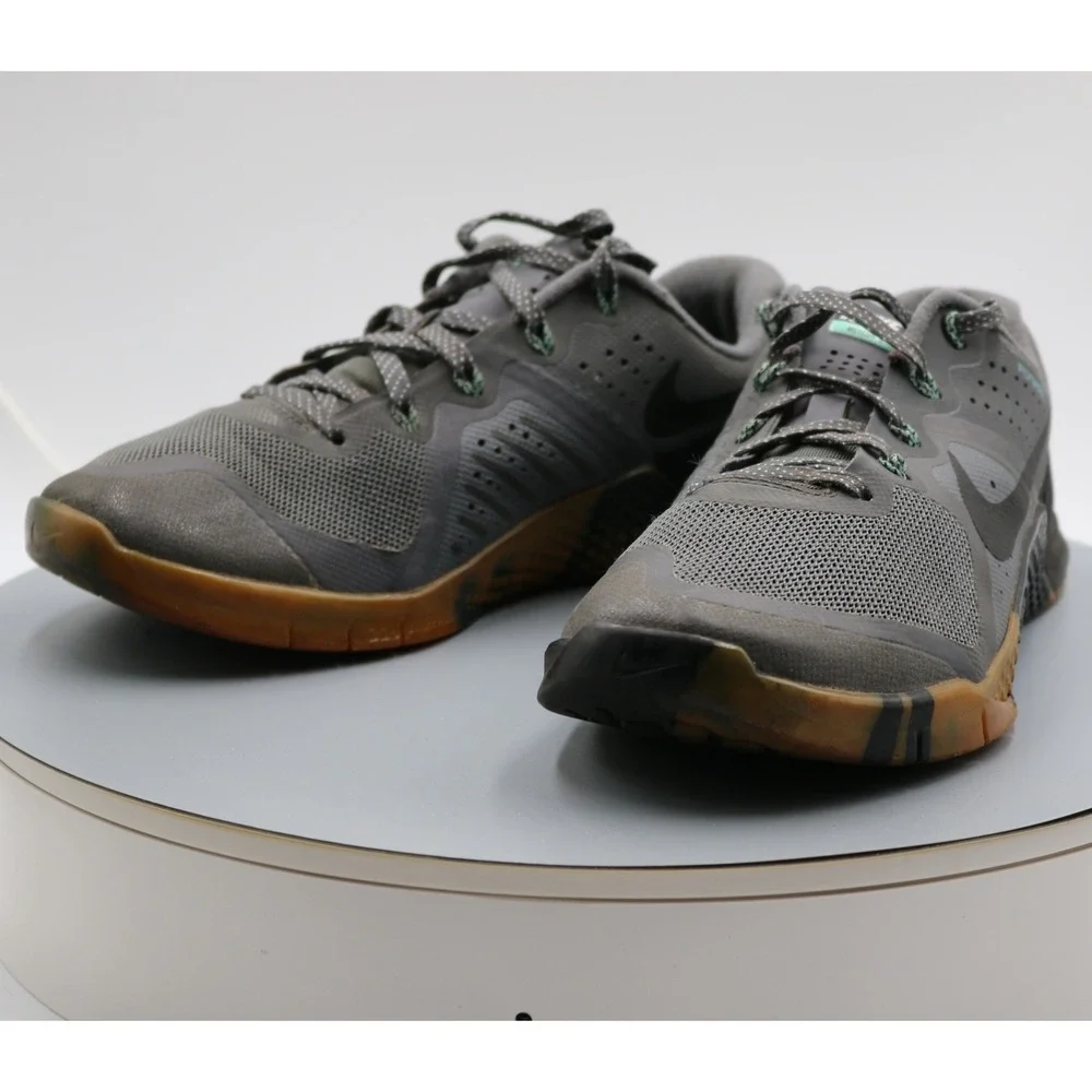 Nike Metcon 2 Training Shoes Womens 6 Grey Black Gum Flywire CrossFit Gym Casual